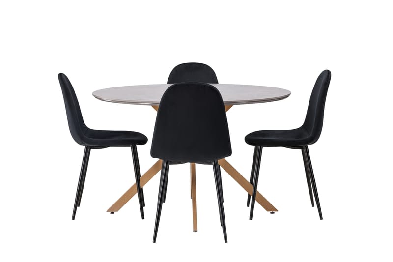 Piazza Spisegruppe + 4 stole, Grå