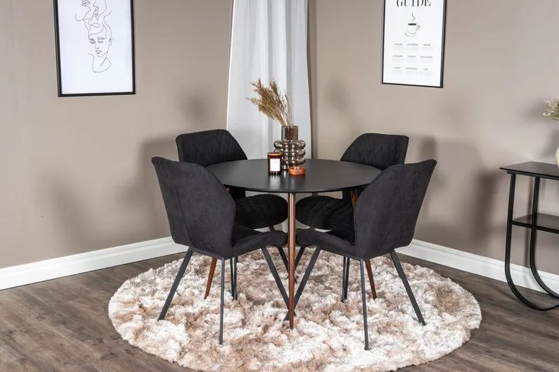 Plaza Rundt Spisebord med 4 Gemma Spisebordsstole