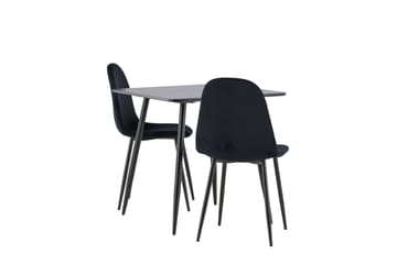 Polar spisesæt 75 cm, kvadratisk, med 2 Polar-stole - Møbler - Borde - Spisebordssæt