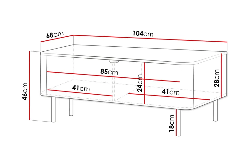Pollena Sofabord 104 cm - Brun - Møbler - Borde - Sofabord