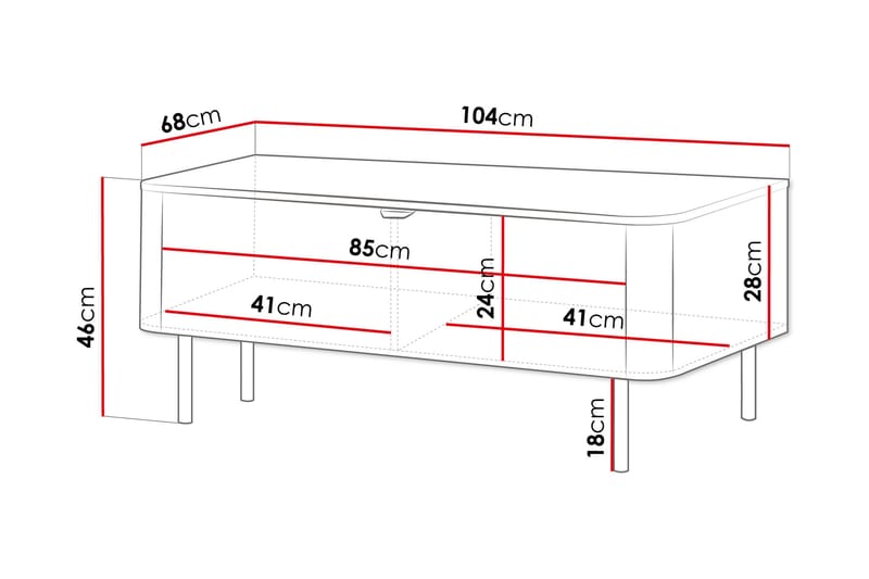 Pollena Sofabord 104 cm - Brun - Møbler - Borde - Sofabord