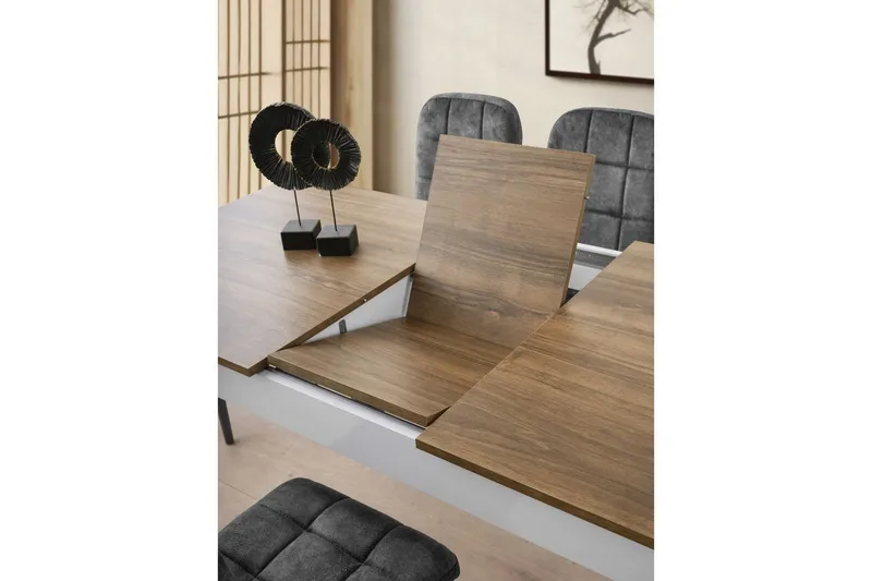 Pradera Spisebord 175 cm Rektangulær - Valnød/Hvid - Møbler - Borde - Spisebord og køkkenbord