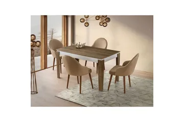 Pradera Spisebord 175 cm Rektangulær - Valnød/Hvid - Møbler - Borde - Spisebord og køkkenbord