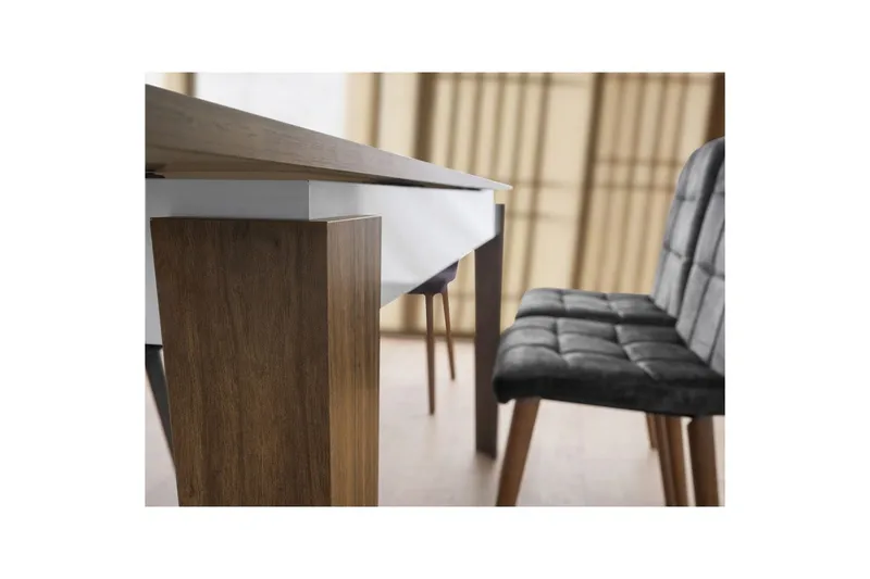 Pradera Spisebord 175 cm Rektangulær - Valnød/Hvid - Møbler - Borde - Spisebord og køkkenbord