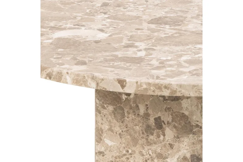 Prisa Rundt Sofabord i Marmorsten 80 cm - Beige - Møbler - Borde - Sofabord