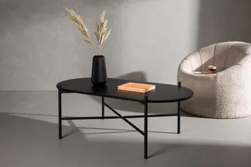 Pueblo 120 cm Ovalt Sofabord i Malet Træ - Sort - Møbler - Borde - Sofabord