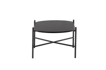 Pueblo 120 cm Ovalt Sofabord i Malet Træ - Sort - Møbler - Borde - Sofabord