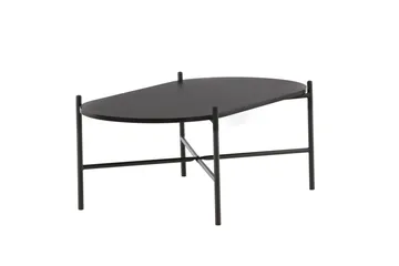 Pueblo 120 cm Ovalt Sofabord i Malet Træ - Sort - Møbler - Borde - Sofabord