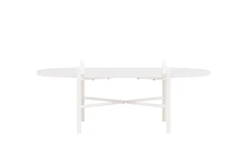 Pueblo 65,5 cm Ovalt Sofabord i Lyst Træ - Hvid - Møbler - Borde - Sofabord
