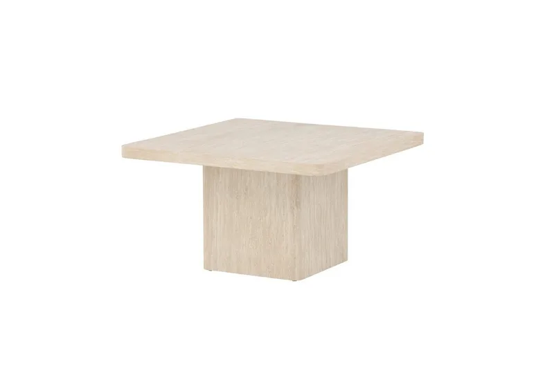 Qvart Kvadratisk Sofabord i Sten, Beige