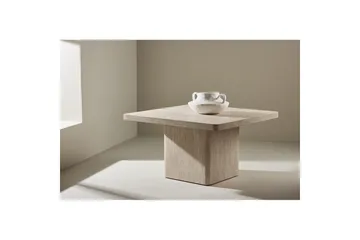 Qvart Kvadratisk Sofabord i Sten - Beige - Møbler - Borde - Sofabord