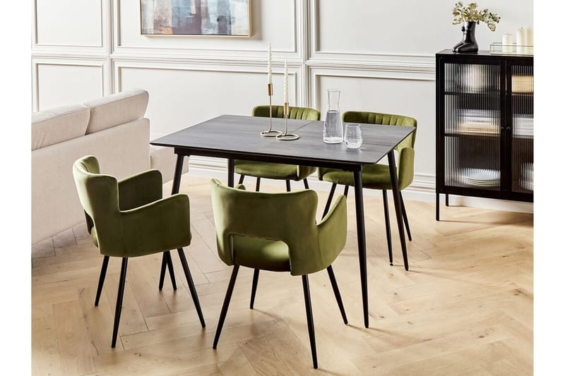 Rablio Spisebord Udvidelsesbart 120-160x80 cm - Sort/Grå - Møbler - Borde - Spisebord og køkkenbord