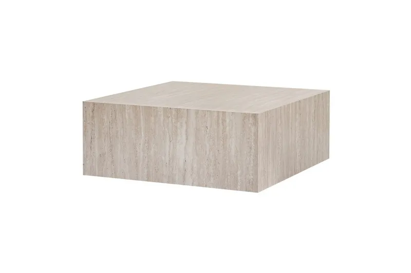 Rambabu Sofabord 90 cm, Gul/Brun