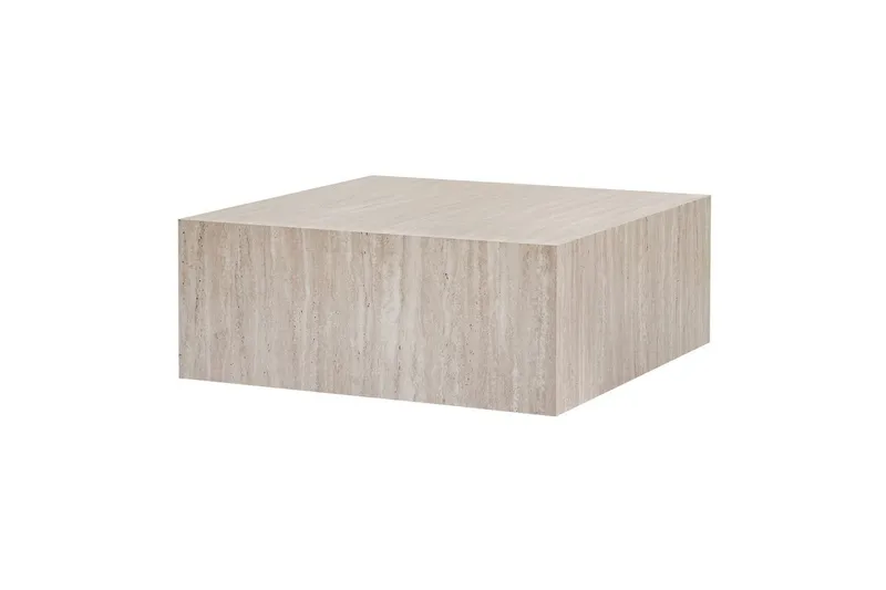 Rambabu Sofabord 90 cm, Gul/Brun