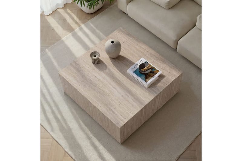 Rambabu Sofabord 90 cm - Gul/Brun - Møbler - Borde - Sofabord