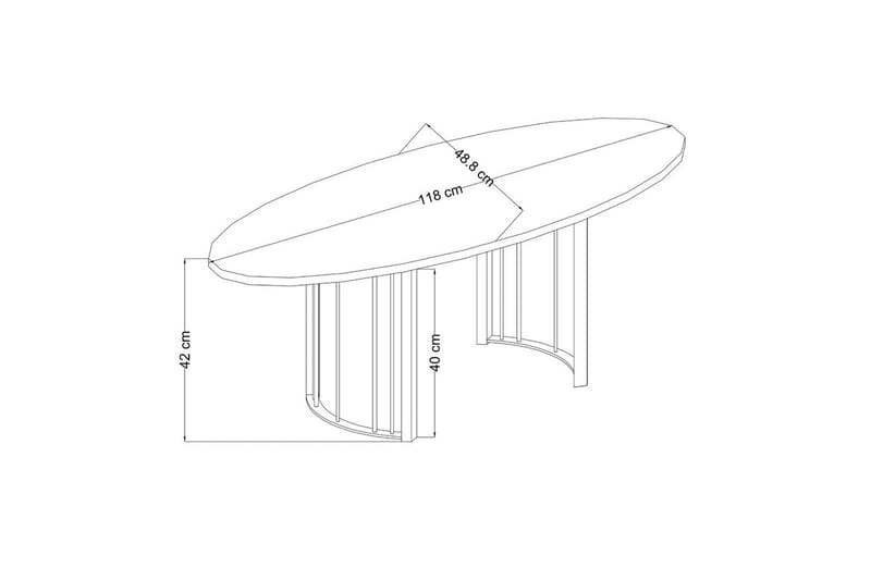 Ranko Sofabord 118 cm - Brun/Sort - Møbler - Borde - Sofabord