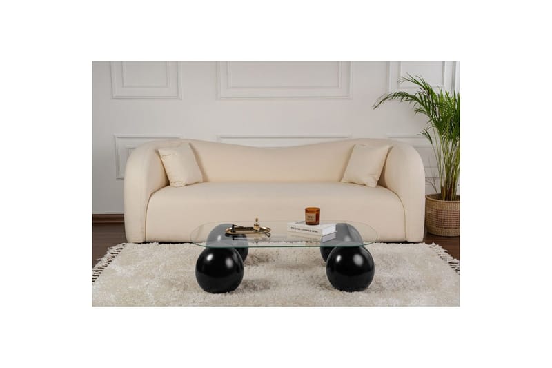 Ranni Sofabord 118 cm - Sort/Hvid - Møbler - Borde - Sofabord