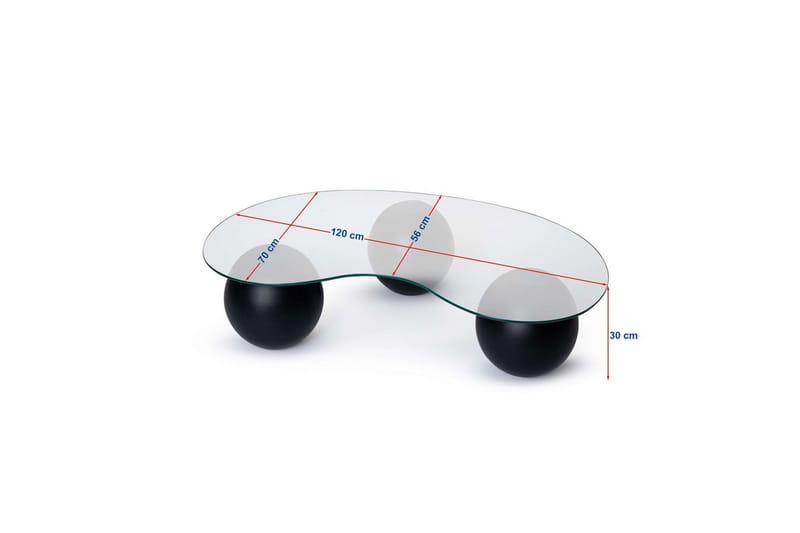Ranni Sofabord 120 cm - Sort/Grå - Møbler - Borde - Sofabord
