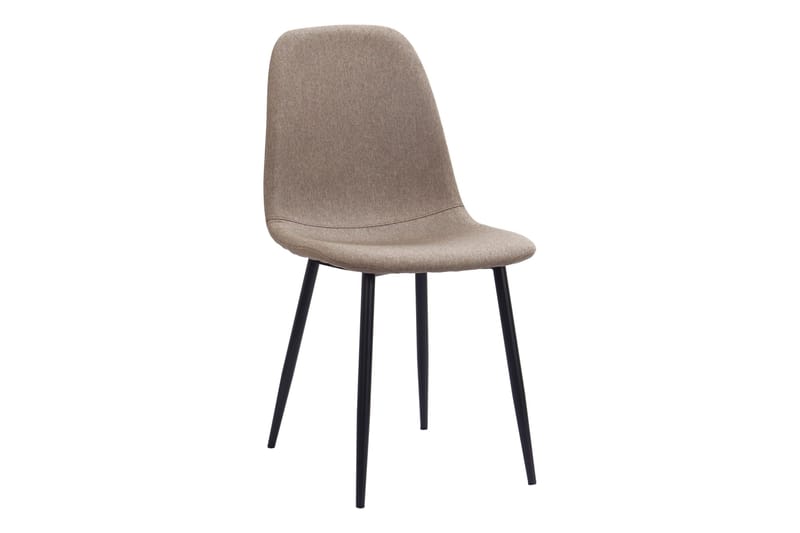 Ratliff Spisebord 180 cm Udtræksbord med tillægsplade + 6 stk Nibe stol brun med sorte ben - Hvid/Brun - Møbler - Borde - Spisebordssæt