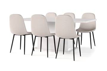 Beige|Sort - Hvid