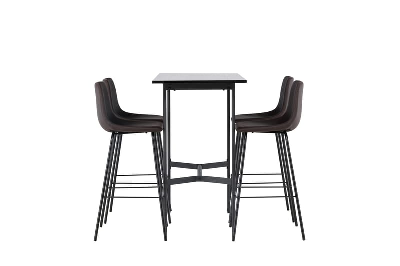 Rax Spisebordssæt 120 cm Rektangulær med 4 Alexi Stole - Svart - Møbler - Borde - Spisebordssæt