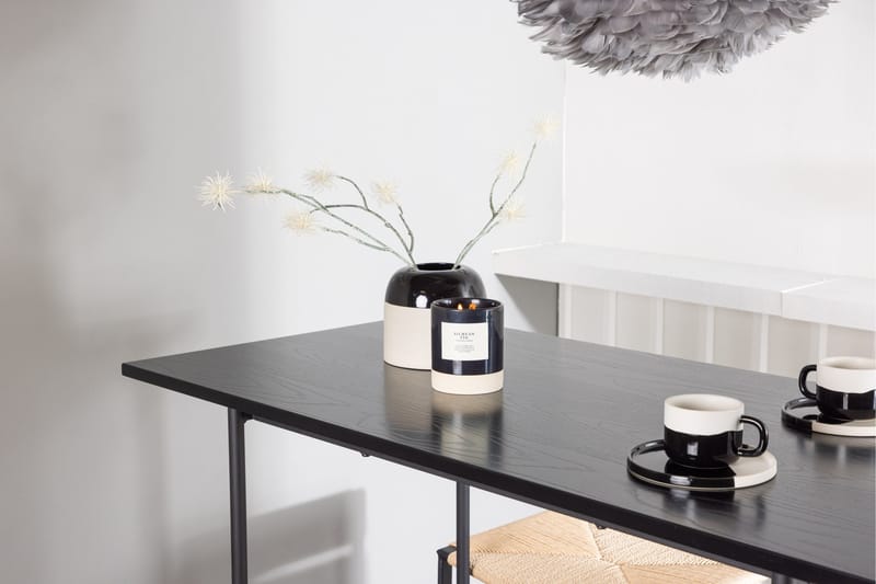 Rax Spisebordssæt 120 cm Rektangulær med 4 Polly Stole - Svart - Møbler - Borde - Spisebordssæt