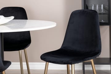 Razzia Spisebordssæt 106 cm Rundt + 4 Pontus Spisebordsstole - Møbler - Borde - Spisebordssæt