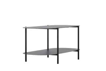 Recife 100 cm Ovalt Sofabord med Hylder i Metal - Sort - Møbler - Borde - Sofabord