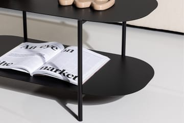 Recife 100 cm Ovalt Sofabord med Hylder i Metal - Sort - Møbler - Borde - Sofabord