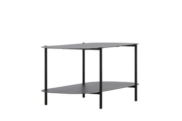 Recife 100 cm Ovalt Sofabord med Hylder i Metal - Sort - Møbler - Borde - Sofabord