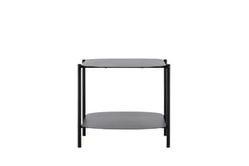 Recife 100 cm Ovalt Sofabord med Hylder i Metal - Sort - Møbler - Borde - Sofabord