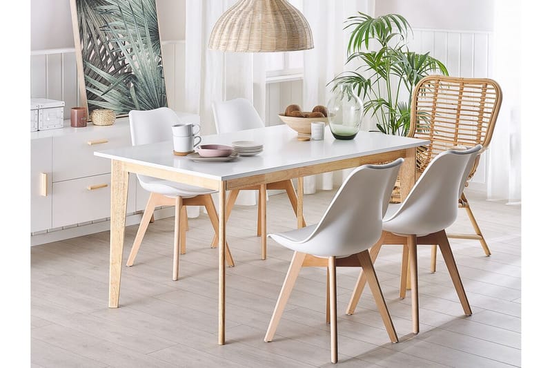 Rege Spisebord 180 cm Sammenfoldeligt - Hvid/Lys - Spisebord og køkkenbord - Semmenfoldeligt bord