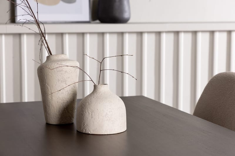 Rektangulär matgrupp Venture Home Beige Mörkbrun 4st - Møbler - Borde - Spisebordssæt