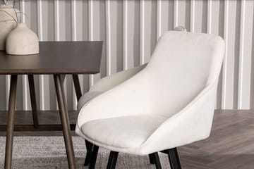 Rektangulär matgrupp Venture Home Beige Mörkbrun 4st - Møbler - Borde - Spisebordssæt