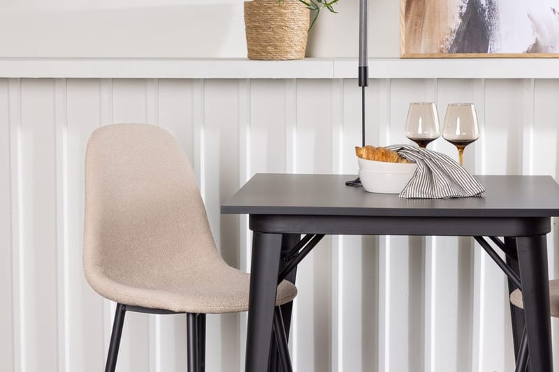 Rektangulär matgrupp Venture Home Beige Svart 2st - Møbler - Borde - Spisebordssæt