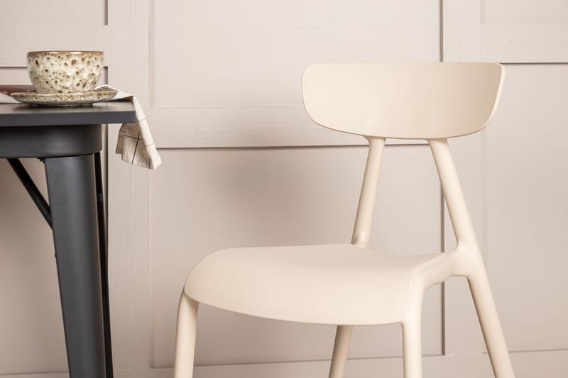 Rektangulär matgrupp Venture Home Beige Svart 2st - Møbler - Borde - Spisebordssæt