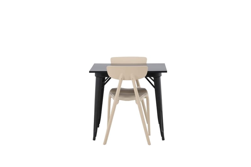 Rektangulär matgrupp Venture Home Beige Svart 2st - Møbler - Borde - Spisebordssæt