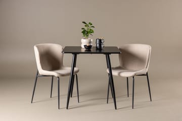 Rektangulär matgrupp Venture Home Beige Svart 2st - Møbler - Borde - Spisebordssæt