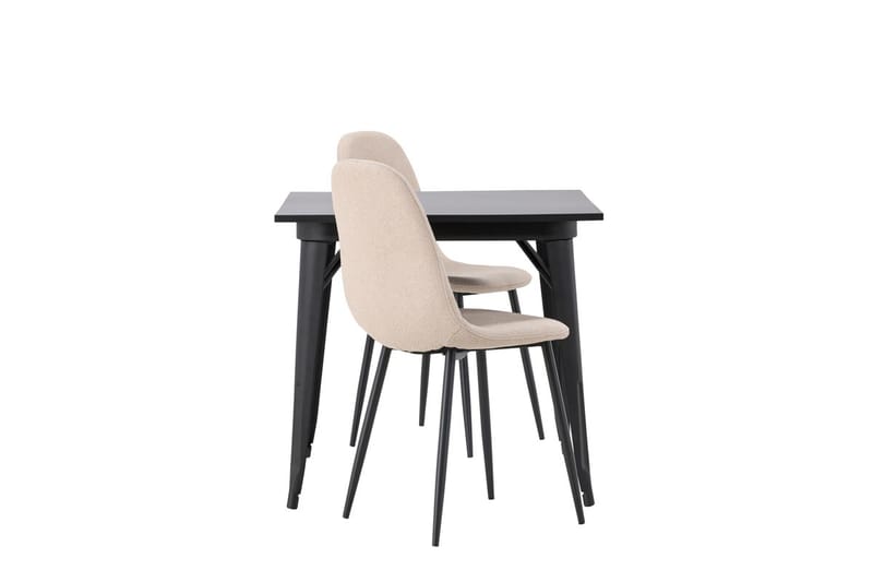 Rektangulär matgrupp Venture Home Beige Svart 2st - Møbler - Borde - Spisebordssæt