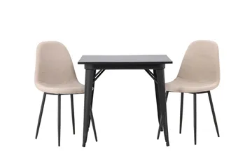 Rektangulär matgrupp Venture Home Beige Svart 2st - Møbler - Borde - Spisebordssæt