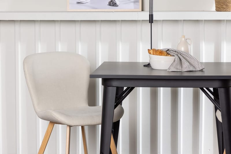 Rektangulär matgrupp Venture Home Beige Svart 2st - Møbler - Borde - Spisebordssæt
