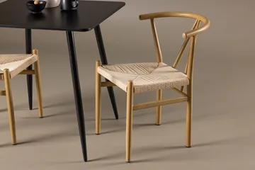 Rektangulär matgrupp Venture Home Beige Svart 2st - Møbler - Borde - Spisebordssæt