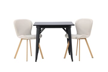 Rektangulär matgrupp Venture Home Beige Svart 2st - Møbler - Borde - Spisebordssæt