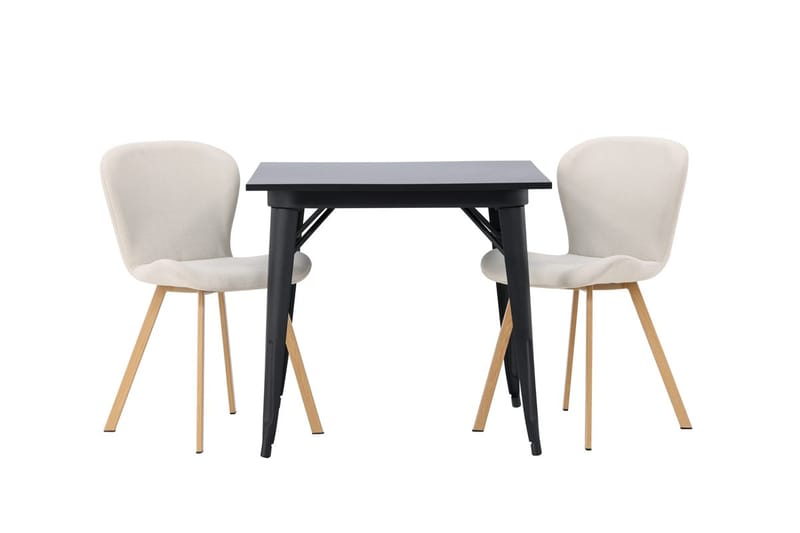 Rektangulär matgrupp Venture Home Beige Svart 2st - Møbler - Borde - Spisebordssæt