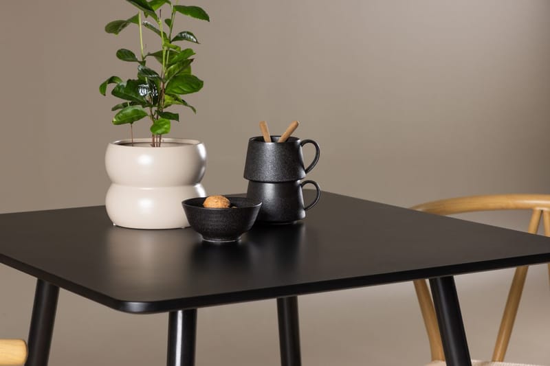 Rektangulär matgrupp Venture Home Beige Svart 2st - Møbler - Borde - Spisebordssæt
