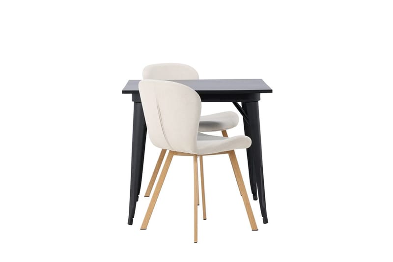 Rektangulär matgrupp Venture Home Beige Svart 2st - Møbler - Borde - Spisebordssæt