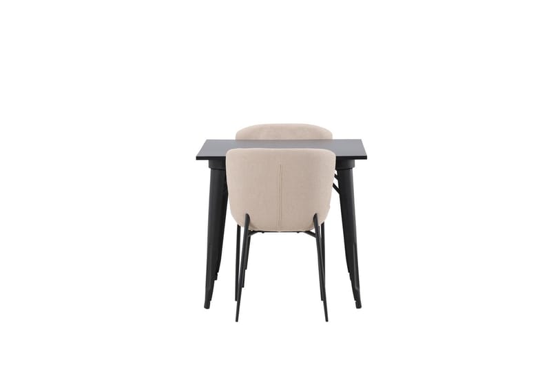Rektangulär matgrupp Venture Home Beige Svart 2st