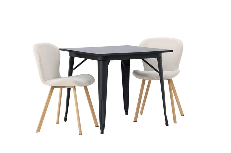 Rektangulär matgrupp Venture Home Beige Svart 2st - Møbler - Borde - Spisebordssæt
