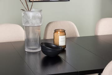 Rektangulär matgrupp Venture Home Beige Svart 6st - Møbler - Borde - Spisebordssæt