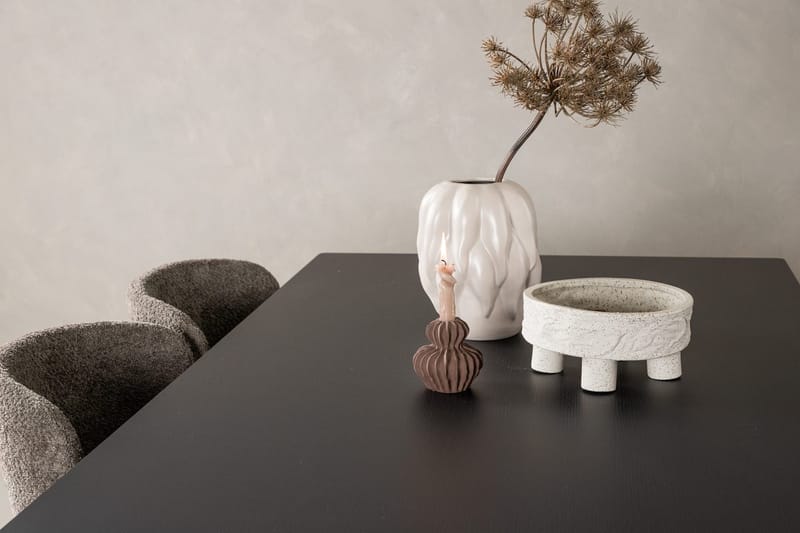 Rektangulär matgrupp Venture Home Beige Svart 6st - Møbler - Borde - Spisebordssæt